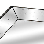 Rivington Distressed Mirrored Square Tray W/Wooden Detailing Lge – view 2