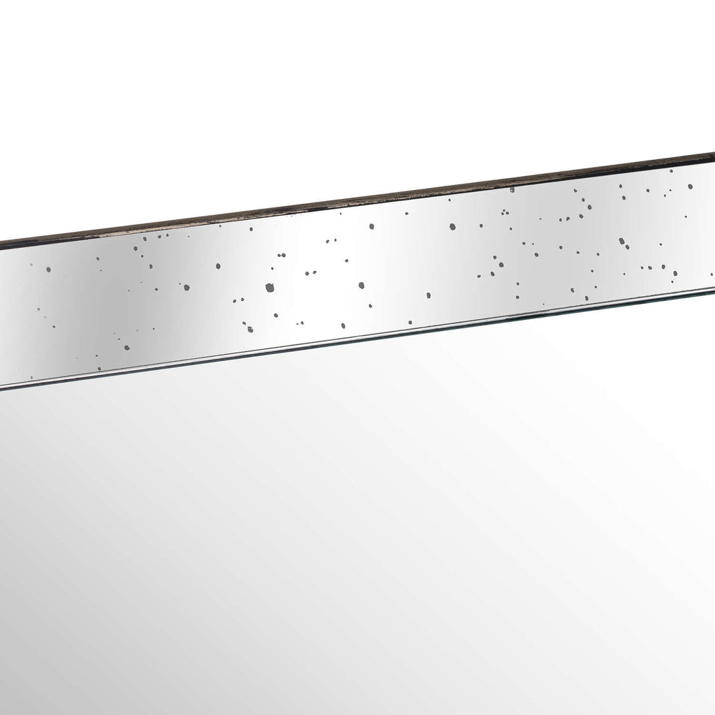 Rivington Distressed Large Mirrored Tray With Wooden Detailing – view 2