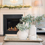 Rivington Distressed Large Mirrored Tray With Wooden Detailing – view 3