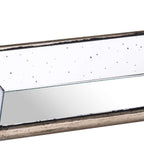 Rivington Distressed Mirrored Display Tray With Wooden Detailing – view 2