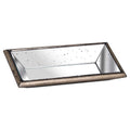 Rivington Distressed Mirrored Display Tray With Wooden Detailing – product view