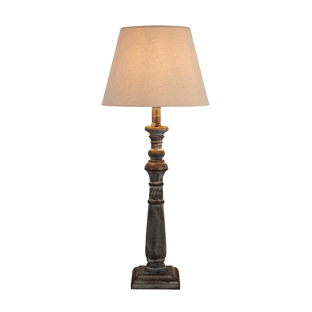 Incia Wood Column Table Lamp
