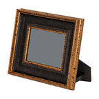 Antique  Black and Gold Beaded 4X6 Wooden Picture Frame