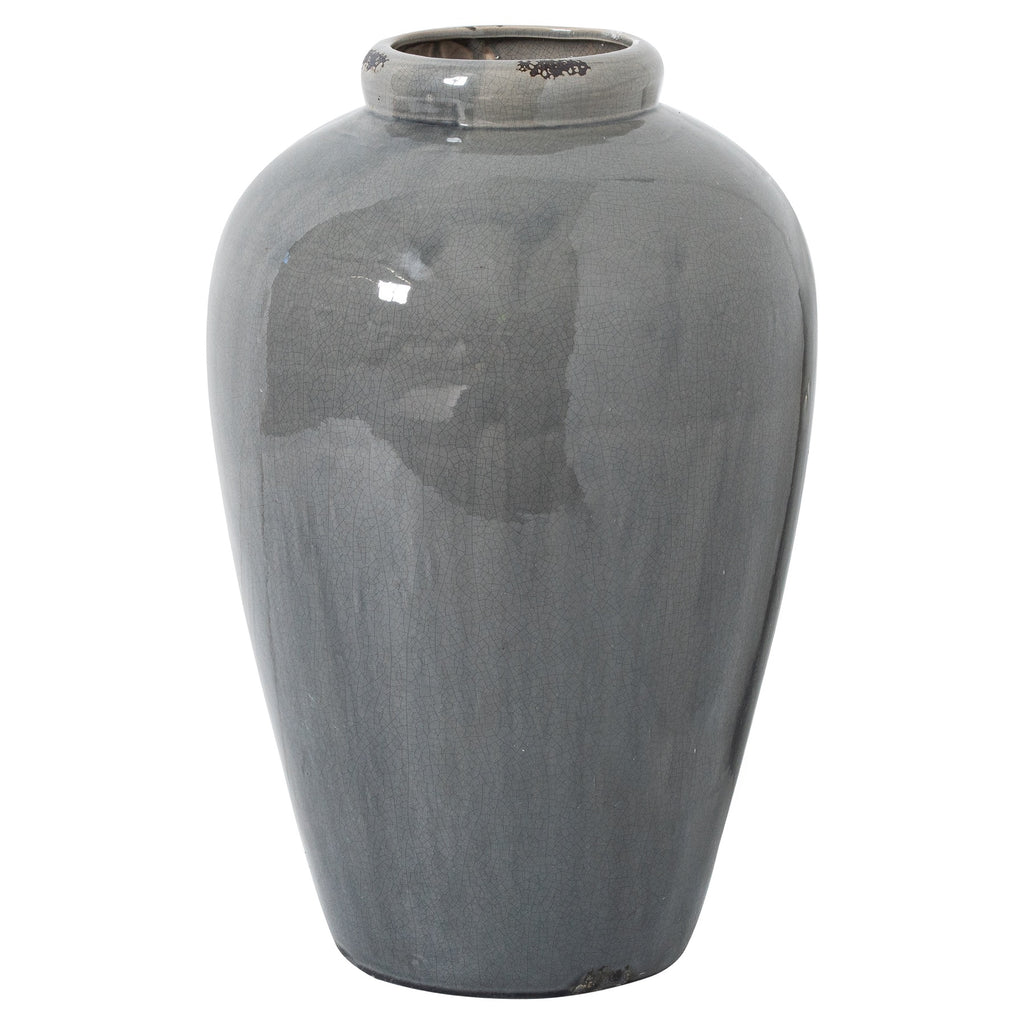 Mere Grey Glazed Tall Juniper Vase – product view