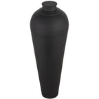Large Metal Vase with Lid