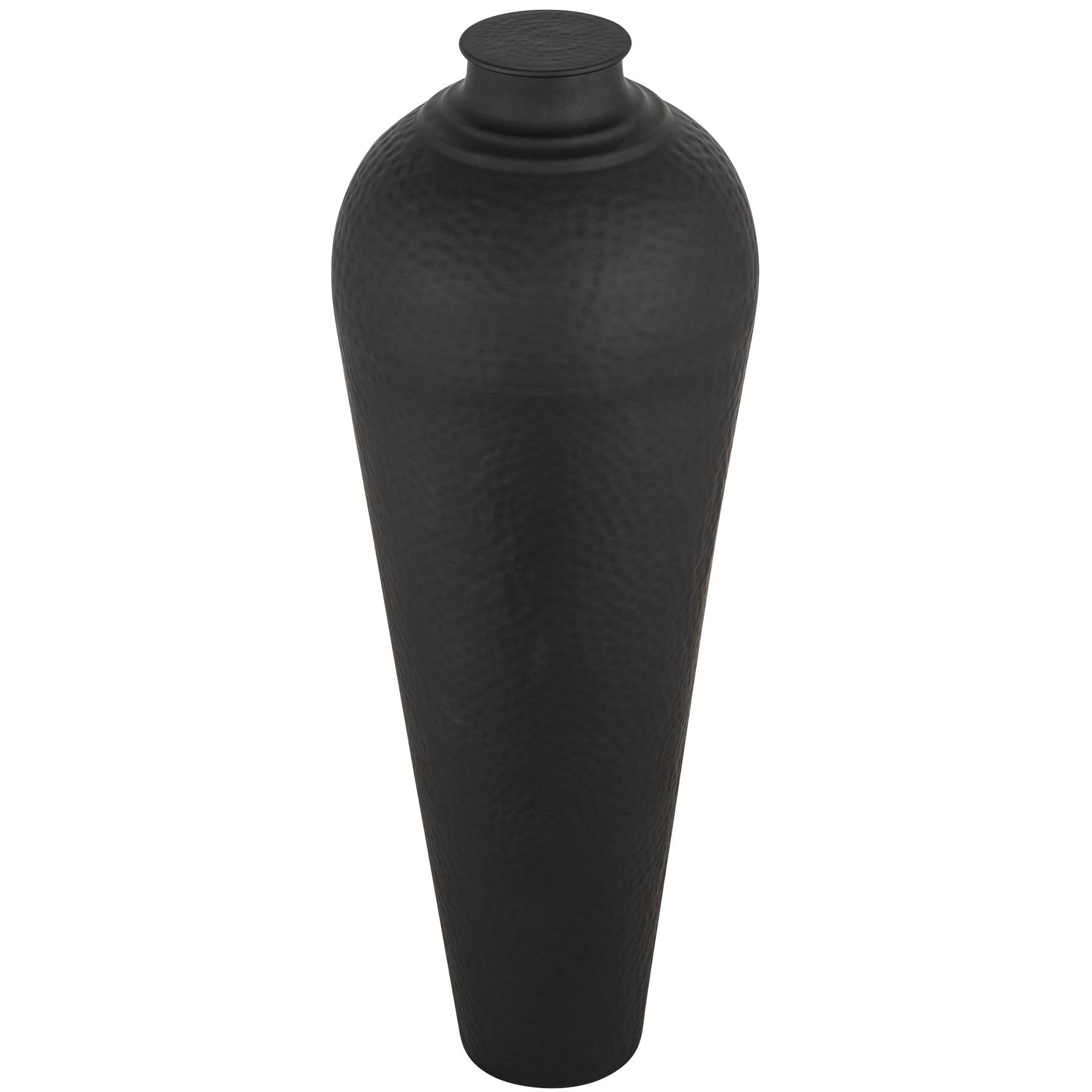 Large Metal Vase with Lid