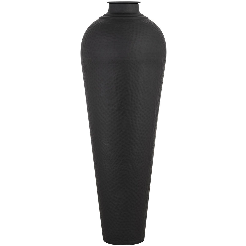 Large Metal Vase with Lid
