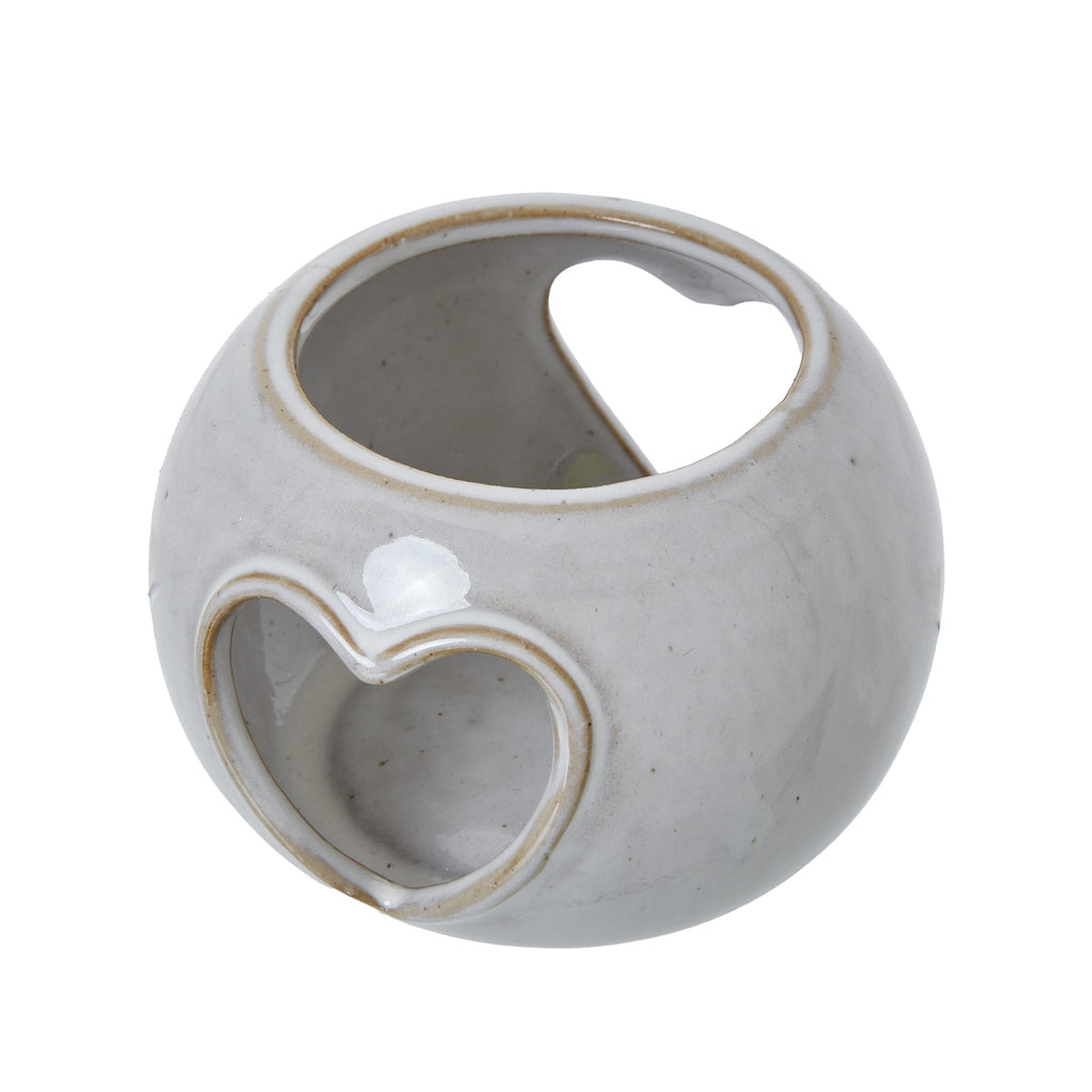 Ceramic Round Heart Tea Light Holder
