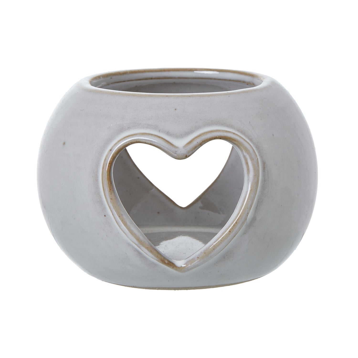 Ceramic Round Heart-Tea Light Holder Product Image