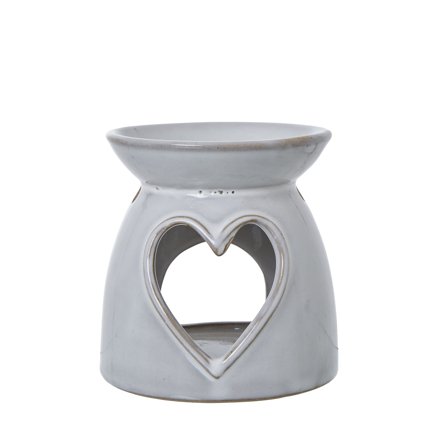 Ceramic Heart Wax-Melt Tealight Holder