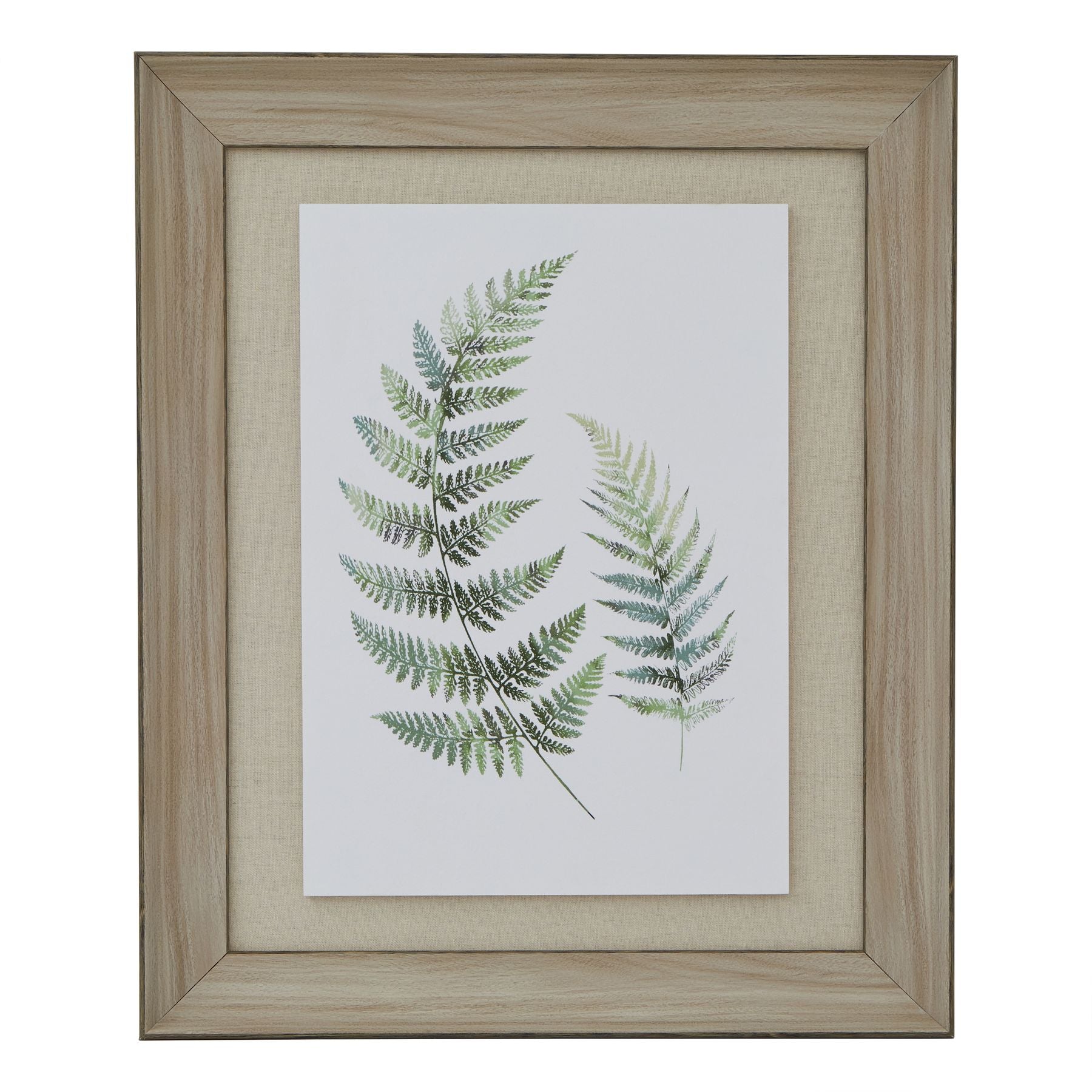 Washed Ferns Dancing Twins Watercolour Artwork On Paper Washed Wood Frame Product Image