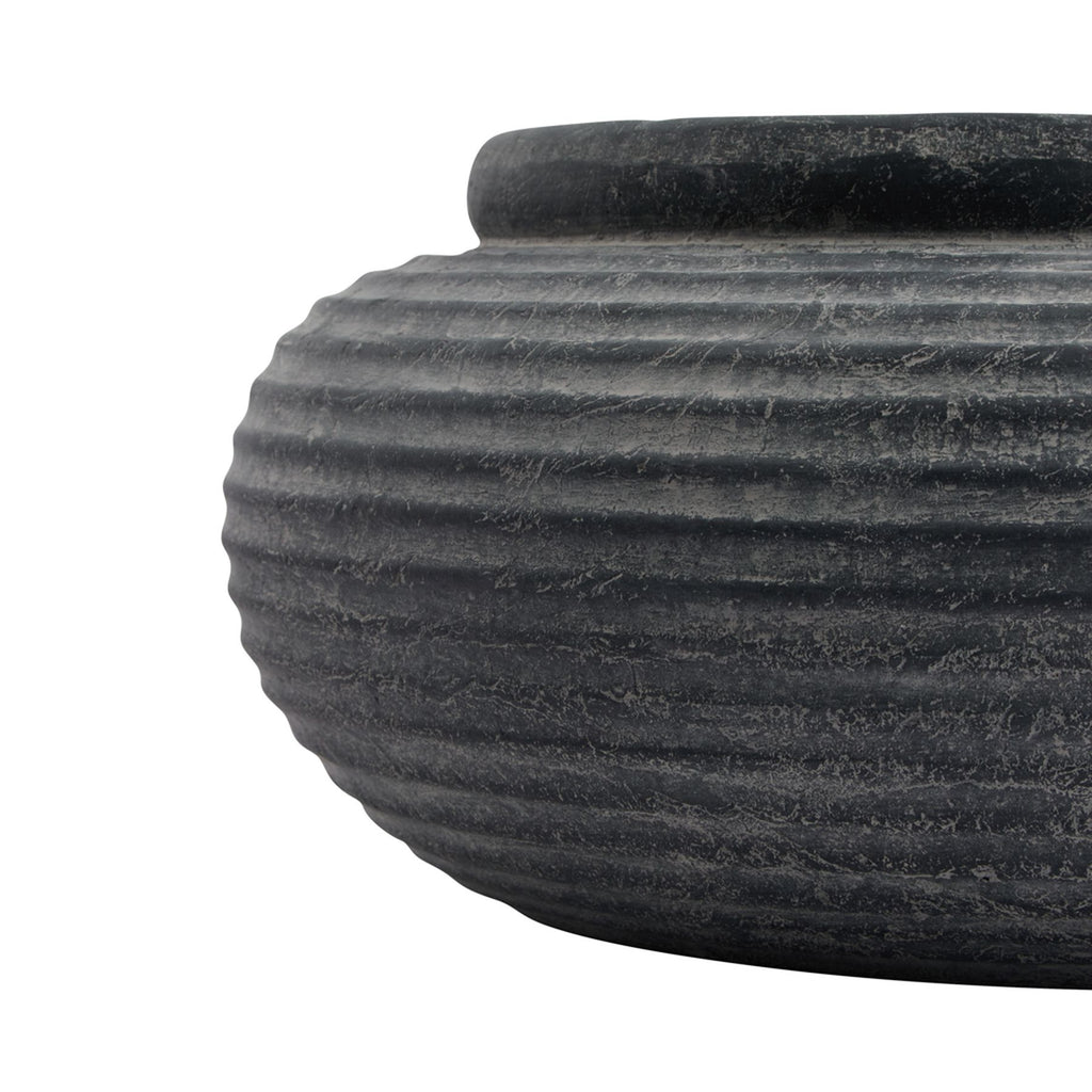 Amalfi Ceramic Round Ribbed Planter