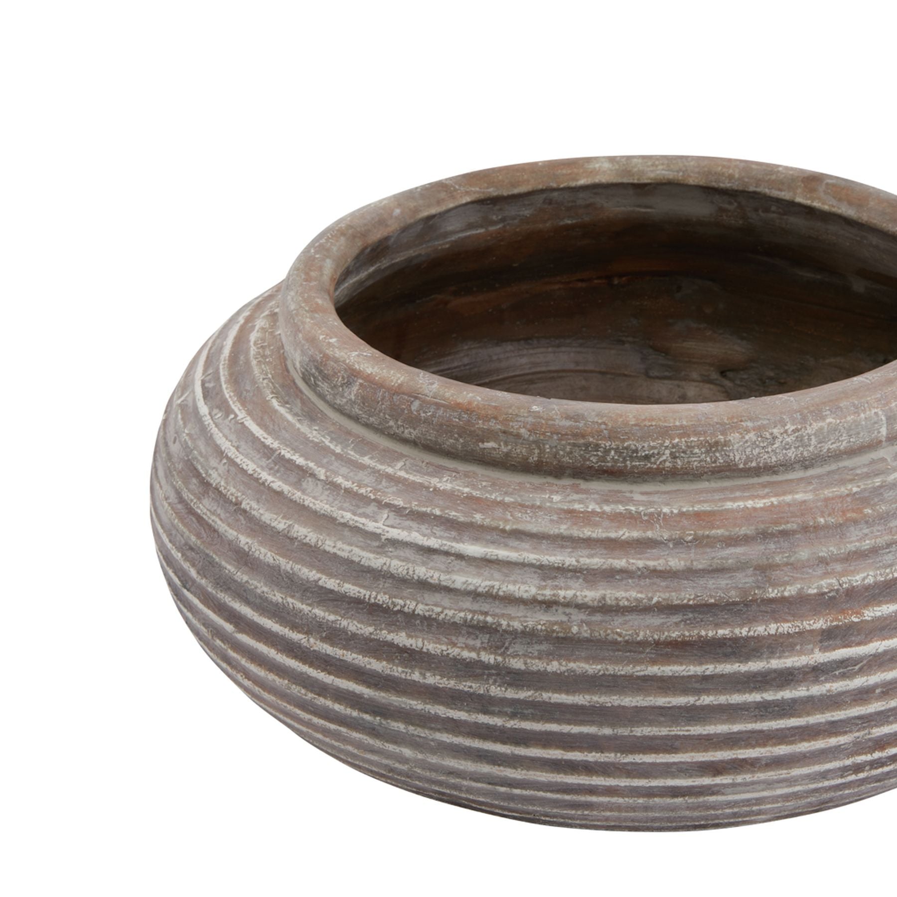 Siena Ceramic Round Ribbed Planter