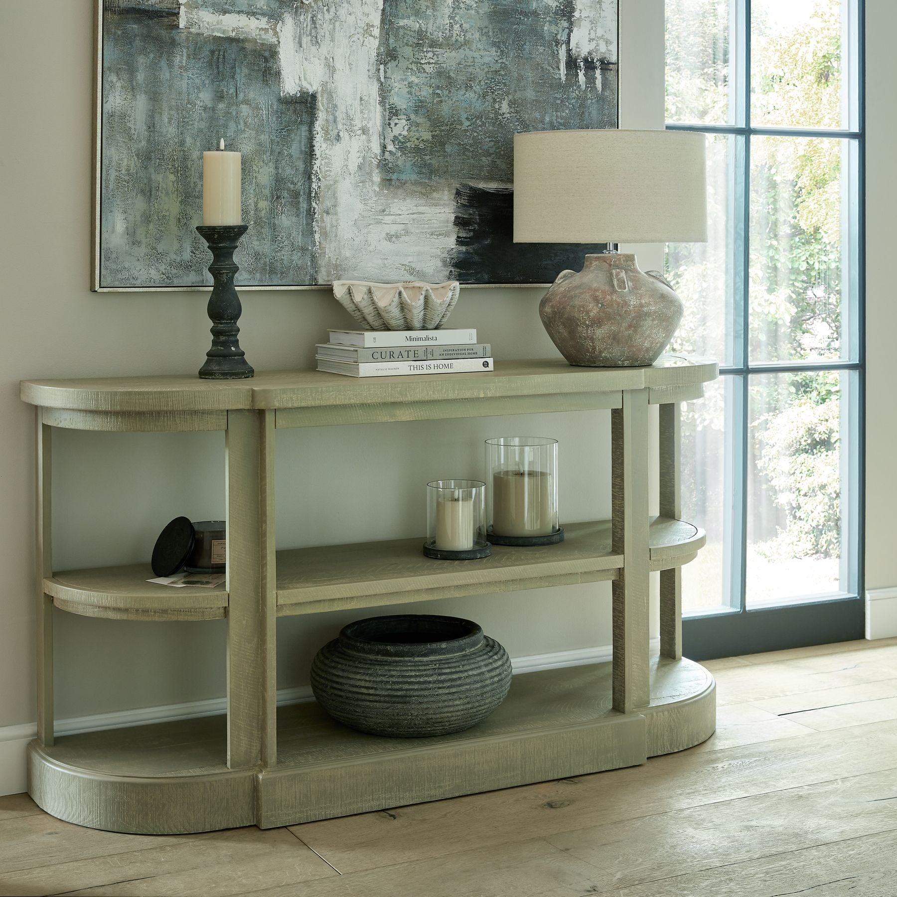 Amalfi Ceramic Column Candle Holder