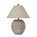 Saturn Ceramic Table-Lamp-With-Linen-Shade Product Image