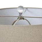 Shadows Glass Table Lamp With Linen Shade