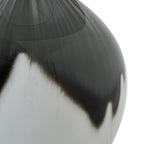 Shadows Glass Table Lamp With Linen Shade