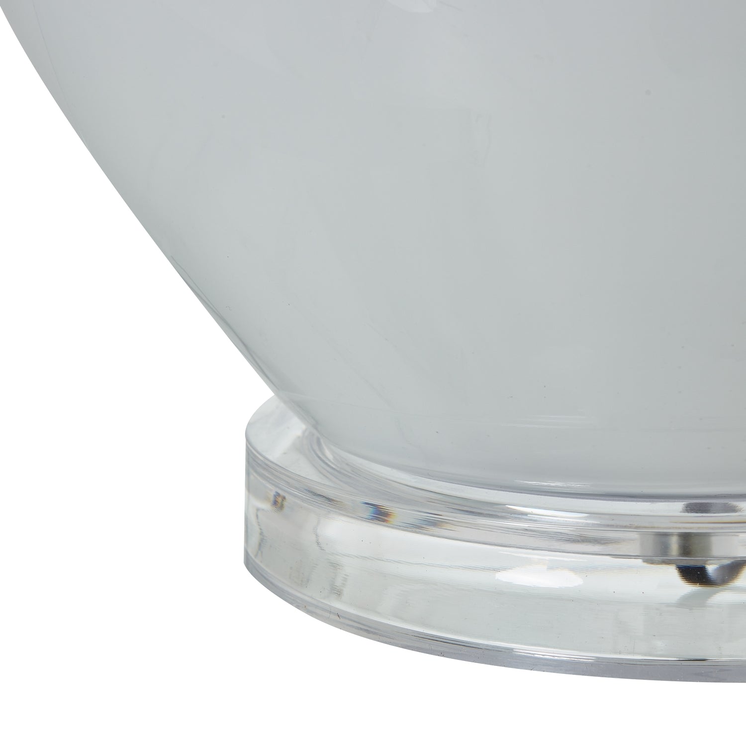 Shadows Glass Table Lamp With Linen Shade