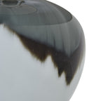 Glass Glass Table Lamp With Linen Shade