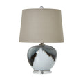 Glass Glass Table-Lamp-With-Linen-Shade Product Image