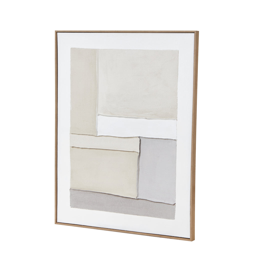 Torn Pages Poem Art Print On Canvas in Wooden Frame