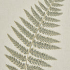 Delicate Fern Triple Frond Art Print On Torn Paper Beaded Wooden Frame