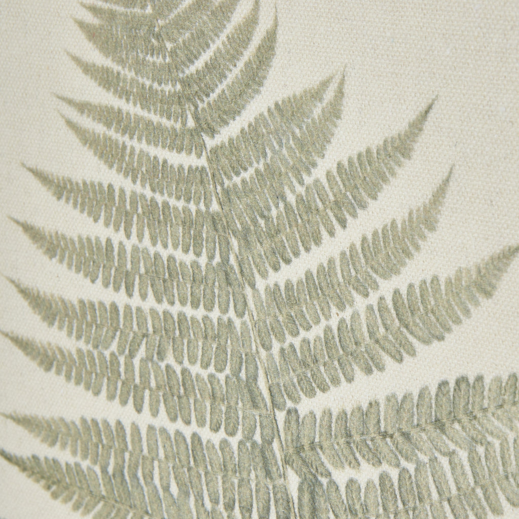 Delicate Fern Single Frond Art Print On Torn Paper Beaded Wooden Frame