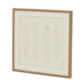 Feather Impressions Drift Cut Paper Collage Artwork On Canvas Mounted in Beaded Wooden Frame Product Image