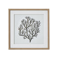 Atoll Silhouette Reaching Thread Artwork On Canvas Mounted in Beaded Wooden Frame Product Image
