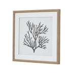 Atoll Silhouette Stretching Thread Artwork On Canvas Mounted in Beaded Wooden Frame