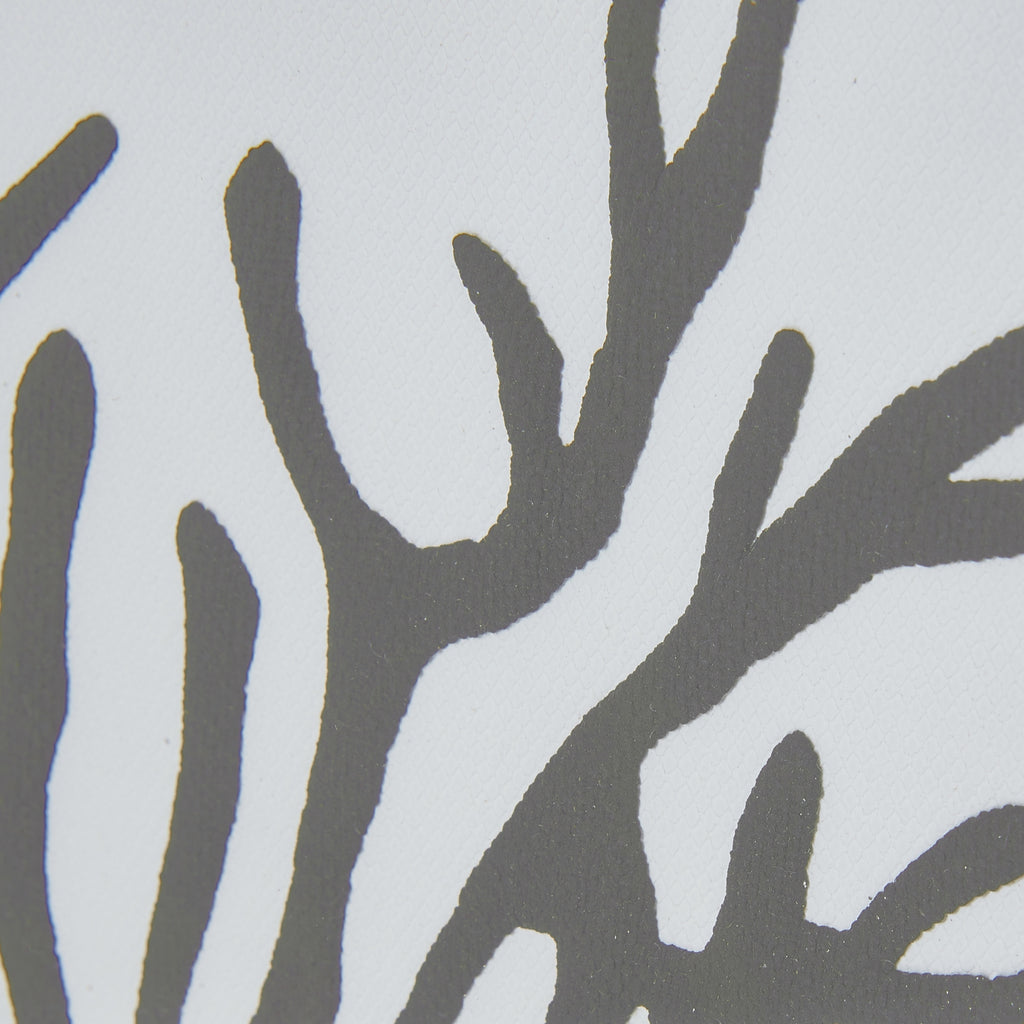 Atoll Silhouette Stretching Thread Artwork On Canvas Mounted in Beaded Wooden Frame
