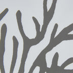 Atoll Silhouette Stretching Thread Artwork On Canvas Mounted in Beaded Wooden Frame