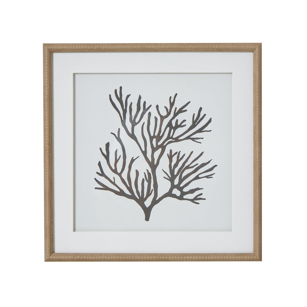 Atoll Silhouette Stretching Thread Artwork On Canvas Mounted in Beaded Wooden Frame Product Image