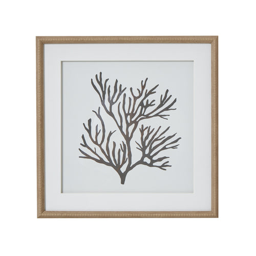Atoll Silhouette Stretching Thread Artwork On Canvas Mounted in Beaded Wooden Frame Product Image