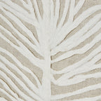 Thread Feathers Large Plume White Feather Thread Artwork On Canvas Mounted in Beaded Wooden Frame