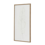 Feather Impressions Plume Cut Paper Collage Artwork On Canvas Mounted in Beaded Wooden Frame