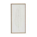 Feather Impressions Plume Cut Paper Collage Artwork On Canvas Mounted in Beaded Wooden Frame Product Image