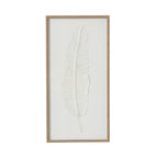 Feather Impressions Plume Cut Paper Collage Artwork On Canvas Mounted in Beaded Wooden Frame Product Image