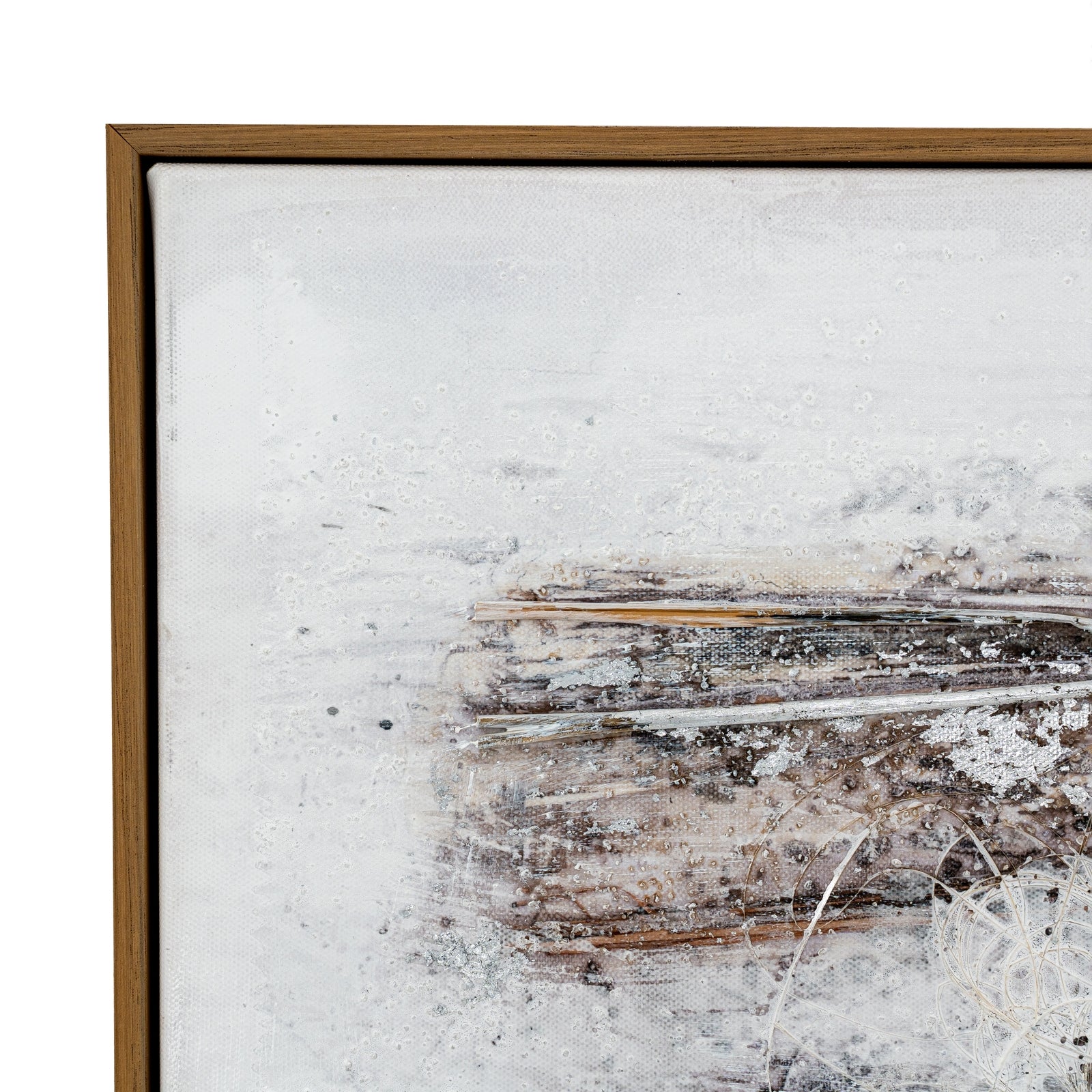 Elemental Interplay Vantage Collapse Hand Painted Artwork On Canvas in Wooden Frame