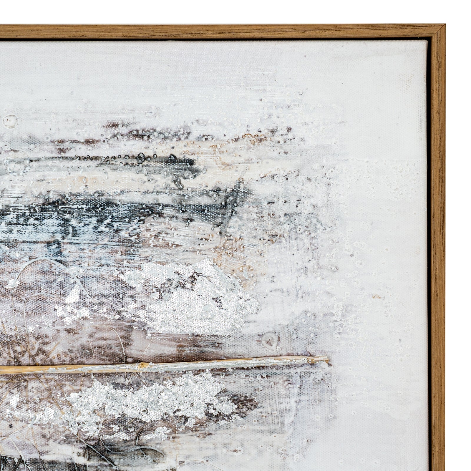 Elemental Interplay Vantage Collapse Hand Painted Artwork On Canvas in Wooden Frame