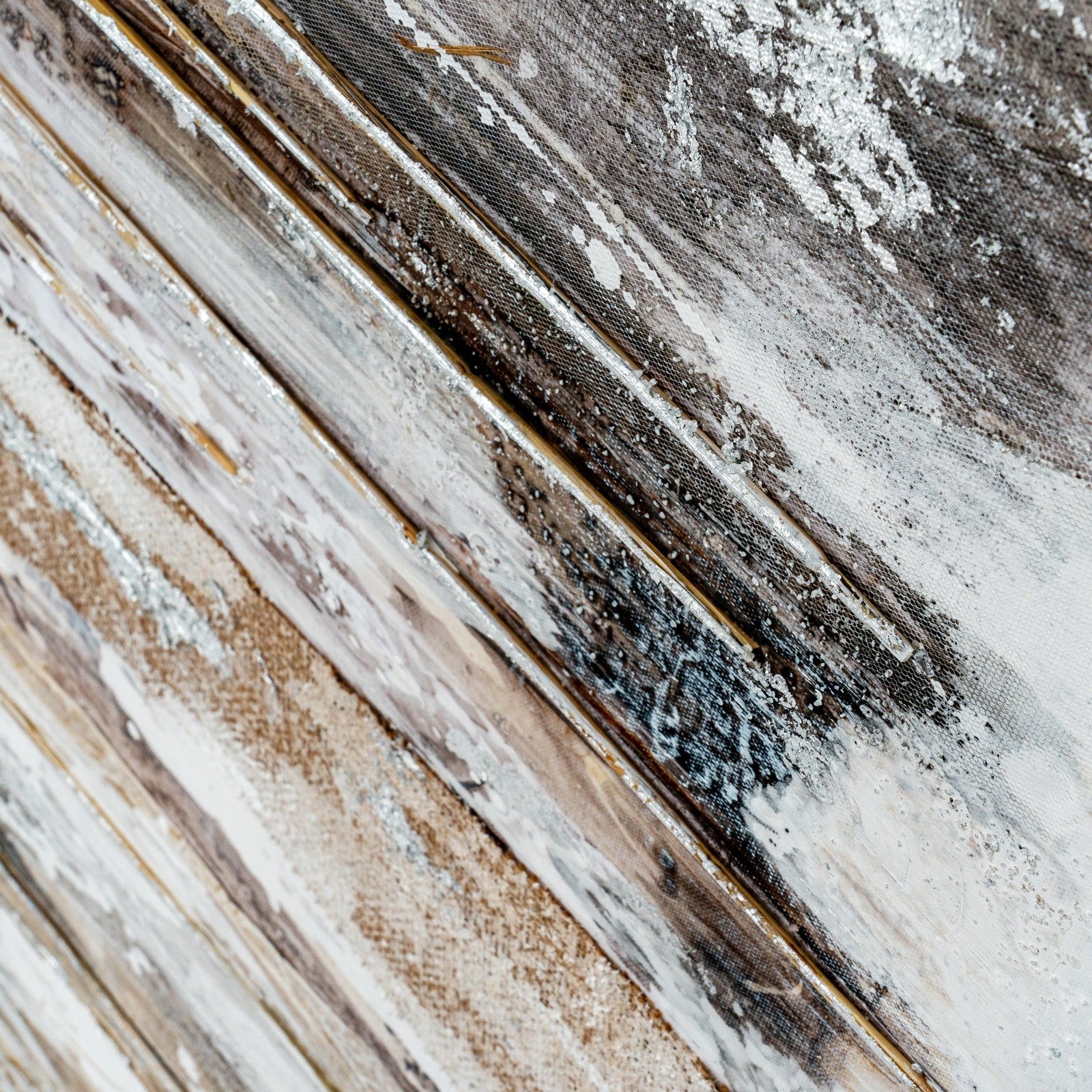 Elemental Interplay Vantage Collapse Hand Painted Artwork On Canvas in Wooden Frame