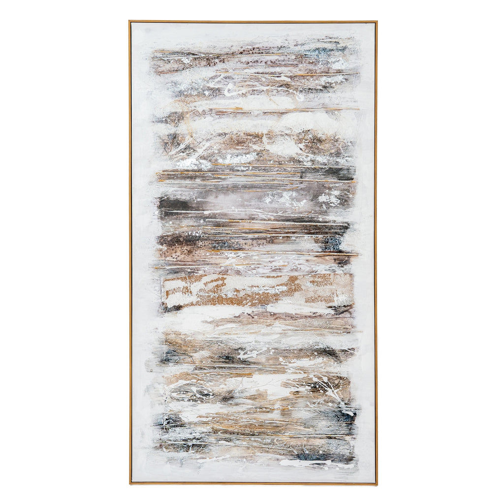 Elemental Interplay Vantage Collapse Hand Painted Artwork On Canvas in Wooden Frame Product Image