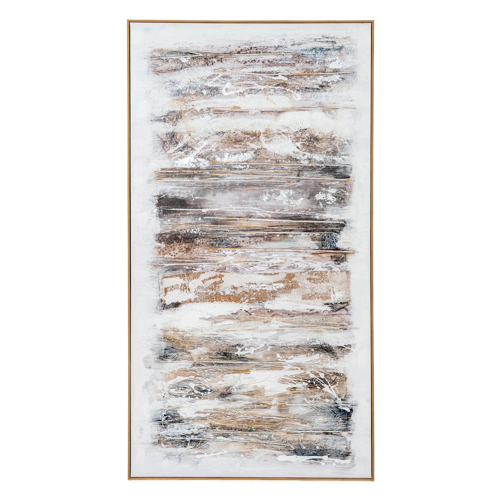 Elemental Interplay Vantage Collapse Hand Painted Artwork On Canvas in Wooden Frame Product Image