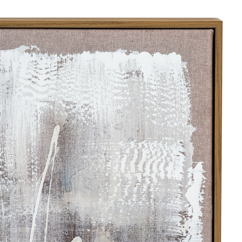 Elemental Interplay Dynamic Vantage Hand Painted Artwork On Canvas in Wooden Frame