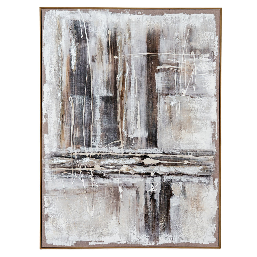 Elemental Interplay Dynamic Vantage Hand Painted Artwork On Canvas in Wooden Frame Product Image