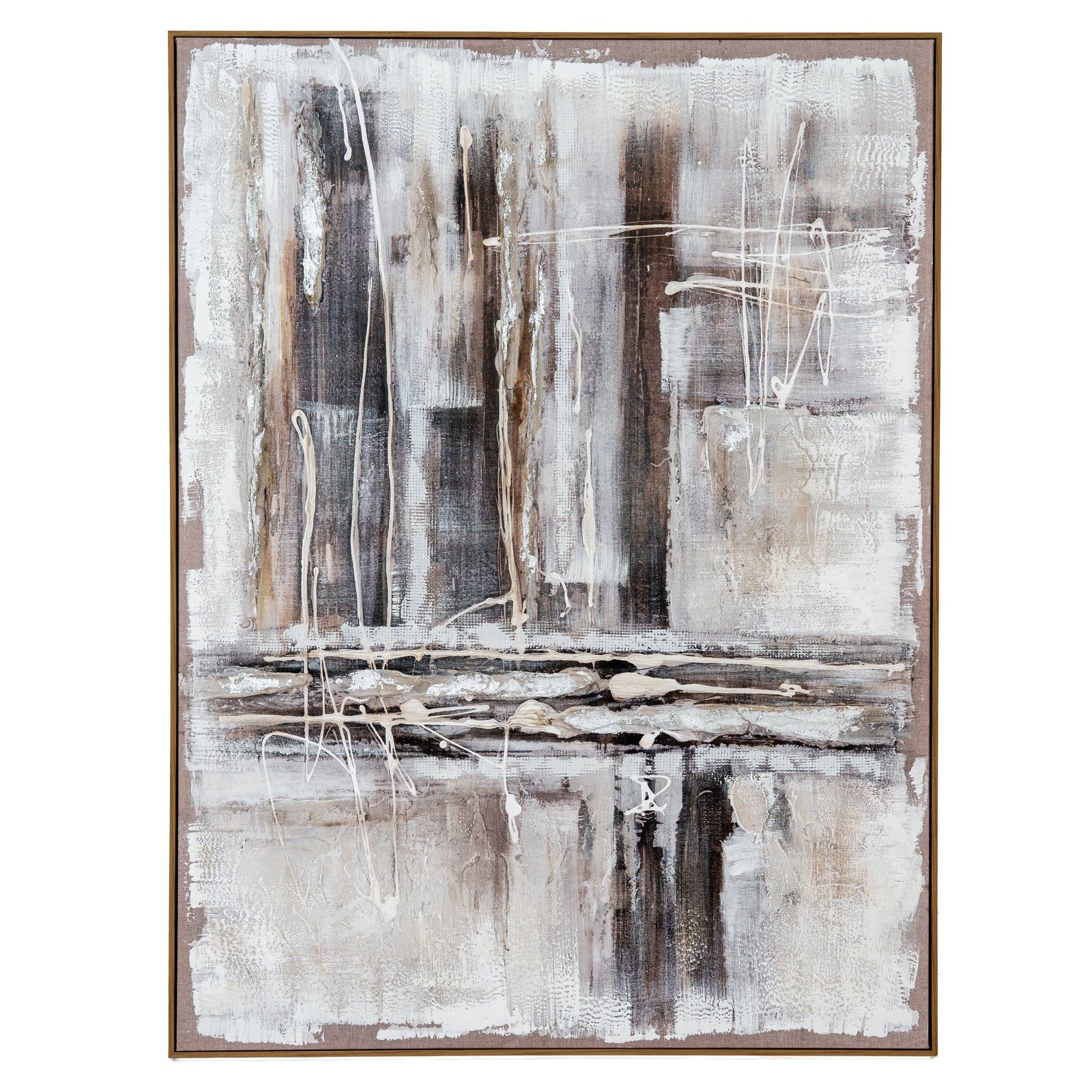Elemental Interplay Dynamic Vantage Hand Painted Artwork On Canvas in Wooden Frame Product Image