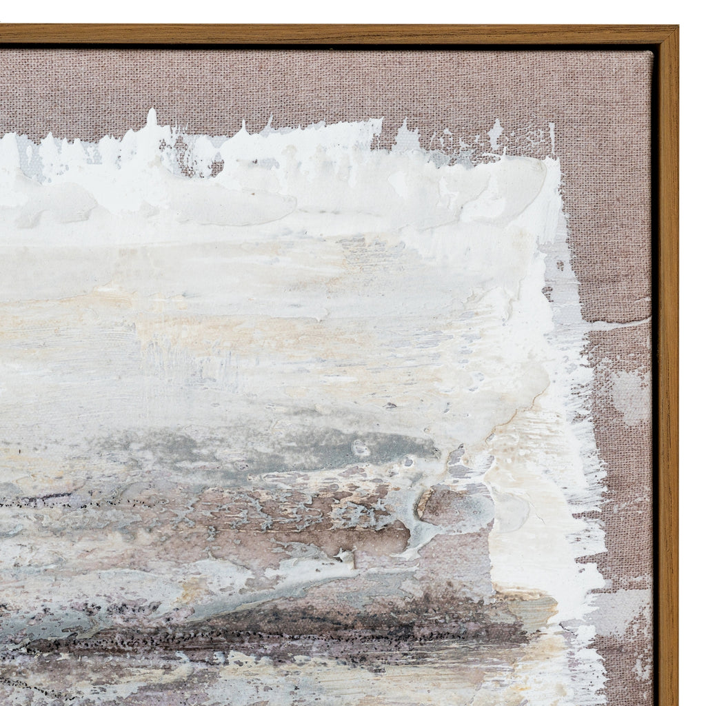 Elemental Interplay Ocean Currents Hand Painted Artwork On Canvas in Wooden Frame