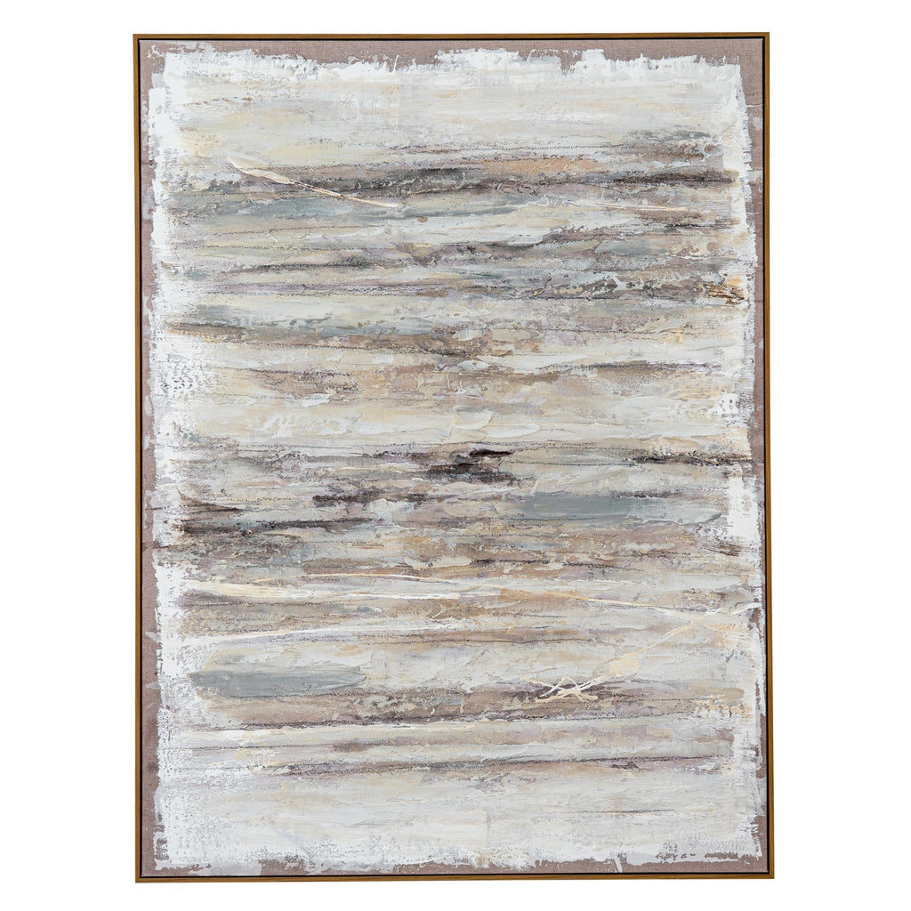 Elemental Interplay Ocean Currents Hand Painted Artwork On Canvas in Wooden Frame Product Image