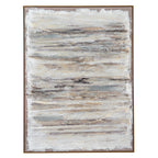 Elemental Interplay Ocean Currents Hand Painted Artwork On Canvas in Wooden Frame Product Image