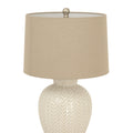 Twill Ceramic Table Lamp With Linen Shade
